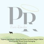 Grass Fed Tallow Sunscreen, Wagyu Tallow Skincare, Organic Tallow, Grass Finshed Tallow,Pure Render, SPF 50,Made in U.S.A