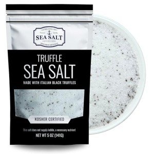 Italian Black Truffle Sea Salt, Natural Black Truffle Salt for Soups and Sauces, Smooth & Rich Truffle Infused Gourmet Salt, 5 oz Bag, Sea Salt Superstore