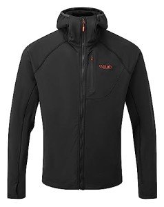 Rab Men's Superflux Hoody Lightweight Fleece Jacket for Hiking & Climbing - Black/Beluga - XX-Large
