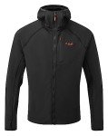 Rab Men's Superflux Hoody Lightweight Fleece Jacket for Hiking & Climbing - Black/Beluga - XX-Large