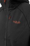 Rab Men's Superflux Hoody Lightweight Fleece Jacket for Hiking & Climbing - Black/Beluga - XX-Large