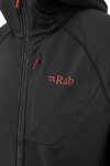 Rab Men's Superflux Hoody Lightweight Fleece Jacket for Hiking & Climbing - Black/Beluga - XX-Large