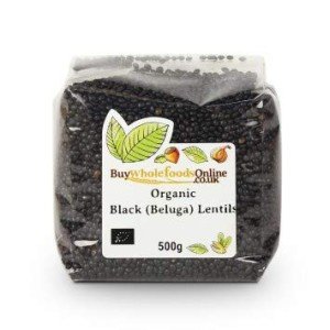 Buy Whole Foods Organic Black (Beluga) Lentils (500g)