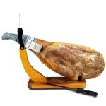 Monte Nevado Jamon Iberico Ham - Grain Fed - With Ham Stand and Knife - Min. Weight 16.5 lb, 28 Months Avg. Curing Time - 50% Iberico Ham Spain Cebo - Great Family and Friends Gift