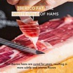 Monte Nevado Jamon Iberico Ham - Grain Fed - With Ham Stand and Knife - Min. Weight 16.5 lb, 28 Months Avg. Curing Time - 50% Iberico Ham Spain Cebo - Great Family and Friends Gift