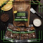 Jerky.com's Classic Exotic Jerky Variety Sampler Pack - Jerky Variety Pack with 4 Types of Jerky - Buffalo, Wild Boar, Venison Jerky, and Elk Jerky - Exotic snacks, High-protein, All-Natural, Keto Diet, No Added Preservatives (4 oz)