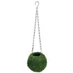 BYHER Mossy Cave with Chain, Reptile Hideouts Artificial Moss Ball Hide Cave for Leopard, Hermit Crab, Lizards, Frogs and Snakes Terrarium Decor (Woodland - 4")