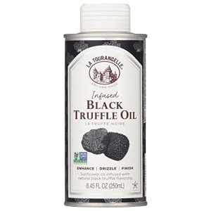La Tourangelle, Black Truffle Oil, Complex Gourmet Earthy Flavor for Drizzling over Pasta, Popcorn, Vegetables, Potatoes, Soup and More, 8.45 fl oz