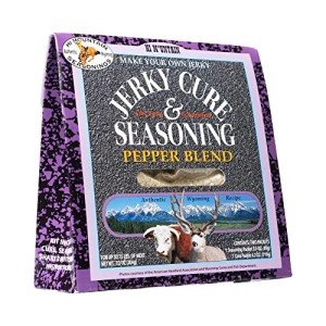 Hi Mountain Jerky Seasoning and Cure Kit | PEPPER BLEND | Create Savory Homemade Beef Jerky | Great for Beef, Deer, Elk, & Venison | Mix will Season up to 15lbs. of Meat (1 Box)