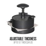 Weston Burger Press, Makes 4 1/2" Diameter Patties for Hamburger, Crab Cakes, Sausage, 1/4lb to 3/4lb, Spring Ejector for Easy Removal, Single, Non-stick Heavy-Duty Cast Aluminum