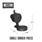 Weston Burger Press, Makes 4 1/2" Diameter Patties for Hamburger, Crab Cakes, Sausage, 1/4lb to 3/4lb, Spring Ejector for Easy Removal, Single, Non-stick Heavy-Duty Cast Aluminum
