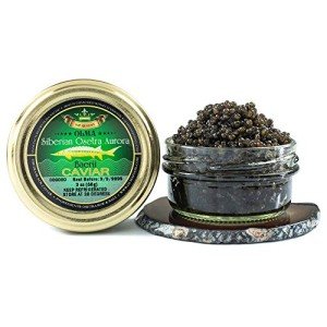 OVERNIGHT SHIPPING - OLMA Siberian Osetra Aurora Black Caviar - Medium Grain Pearls, Superior Grade - 2 oz / 56 g