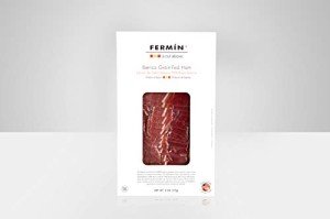 Fermin A Cut Above 50 % Iberico Grain-Fed Ham Sliced ( Jamon de Cebo Iberico 50 % Raza Iberica en lonchas ) Hand Carved Style 2 oz Pack (3)
