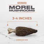 NATURAURA - 4 oz of Premium Whole Large Gourmet Dried Morel Mushrooms (Morchella Conica) - Tasty, Healthy, Nutritious & Umami Rich Protein Substitute, Vegan, Keto Friendly, Gluten Free (3 - 4 inches)