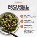 NATURAURA - 4 oz of Premium Whole Large Gourmet Dried Morel Mushrooms (Morchella Conica) - Tasty, Healthy, Nutritious & Umami Rich Protein Substitute, Vegan, Keto Friendly, Gluten Free (3 - 4 inches)