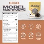 NATURAURA - 4 oz of Premium Whole Large Gourmet Dried Morel Mushrooms (Morchella Conica) - Tasty, Healthy, Nutritious & Umami Rich Protein Substitute, Vegan, Keto Friendly, Gluten Free (3 - 4 inches)