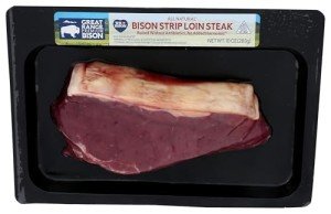 Great Range Bison Bison Strip Loin Steak, 10 Oz
