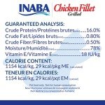 INABA Premium Hand-Cut Grilled Chicken Fillet Cat Treats/Topper with Vitamin E and Green Tea Extract, 0.9 Ounces Each, Pack of 6, Extra Tender Crab Broth