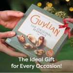 Belgian Chocolate Seashells, 22 Gourmet Hazelnut Praline Truffles by GuyLian, Assorted White, Milk, Dark Chocolate Candy Gift Box for Women and Men