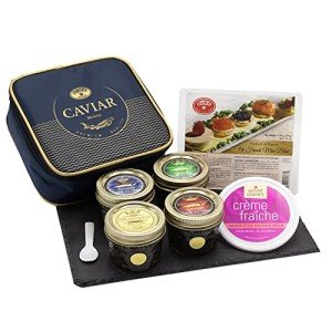 Gourmet Caviar Gift Set with Mother of Pearl Spoon
