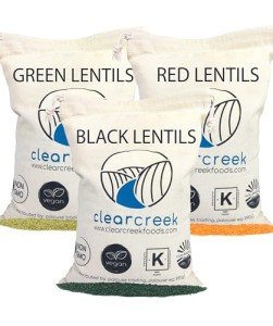 Red, Green & Black Lentils Variety Pack - 12 lbs