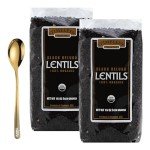 Organic Black Lentils with Golden Spoon - 16 Oz