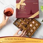 CARIANS Chocolate Gift Box, Box of Candy, Assorted Luxury Premium Gourmet Chocolate Gift Basket, Dark, Milk, White Chocolates & Truffles, Kosher, Halal, 20 Pc., 9.1 oz.