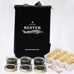 OVERNIGHT GUARANTEED, Bester’s Luxury Osetra Trio Gift Set, Imported Russian Osetra - Karat Black, Karat Amber, Siberian Osetra (8.8oz/250g each) 26.4oz/750g Total, Premium Quality, Traditional Style