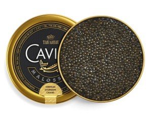 TSAR CAVIAR Siberian Sturgeon Caviar 3.5 oz (100G) - OVERNIGHT DELIVERY - Black Caviar Sturgeon - Light-Salted Osetra Caviar Eggs - Gourmet Food Gifts - Malossol Fish Roe