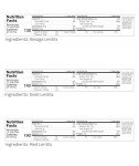 Red Lentils | Black Beluga Lentils | Golden Lentils | 12 LBS Total | Non-GMO | 100% Non Irradiated | Kosher | USA Grown | Vegan