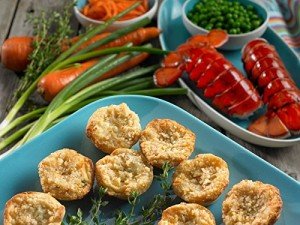Lobster Cobbler Pot Pie - Gourmet Frozen Seafood Appetizers (40 Piece Tray)