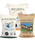 Red Lentils 4 LB | Brown Lentils 5LB | Black Beluga Lentils 4 LB | 13 LBS Total | Family Farmed in Pacific Northwest | Non-GMO | 100% Non Irradiated | Kosher | Vegan