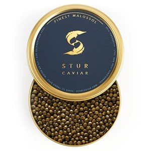 STUR Royal Osetra Sturgeon Caviar - 17.6 OZ / 500 GR - Ossetra Black Roe - OVERNIGHT GUARANTEED