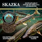 SKAZKA CAVIAR - Russian Osetra Caviar - Premium Dark Amber Caviar, Fish Roe, Wild-Caught Caviar Food, Overnight Delivery - Buttery Flavor - 8 Oz