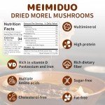 MEIMIDUO 2oz(56.7g) Grade AAA Dried Morel Mushrooms (Morchella Conica) for Cooking, Ketone Friendly, Gluten-Free, Fat-Free, Sugar-Free, No additives, Healthy, Nutritious & Umami Morel Mushrooms