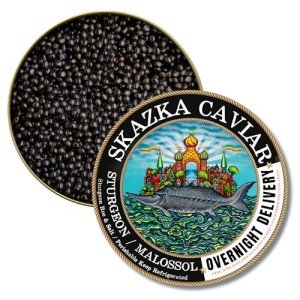 SKAZKA CAVIAR - King Grade Beluga Sturgeon Caviar, Premium Light, Clean, Rich Fish Roe Delicacy, Hand-Packed, Caviar Food, Overnight Delivery - 8 Oz