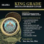 SKAZKA CAVIAR - King Grade Beluga Sturgeon Caviar, Premium Light, Clean, Rich Fish Roe Delicacy, Hand-Packed, Caviar Food, Overnight Delivery - 8 Oz