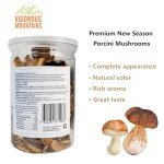 VIGOROUS MOUNTAINS Organic Dried Morel Mushrooms and Dried Porcini Mushrooms 3oz for Cooking