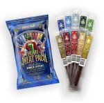 Mythical Meats Merry Meat Pack – 10 Holiday Themed Venison and Beef Snack Sticks – Dried & Dehydrated Meats Flavored to Perfection – High Protein Snacks