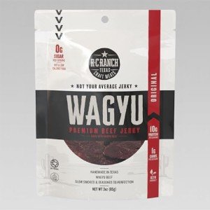 R-C Ranch - Wagyu Beef Jerky - Texas Original 3oz, Zero Sugar, Keto Friendly, Gluten Free, Low Carb