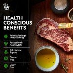 First Light Farms Wagyu Beef Tallow | 100% Grass-Fed & Finished, 14oz Glass Jar | Healthy Cooking Oil, Gluten-Free & Dairy-Free, Perfect for Keto, Whole30, and Carvinore Diet