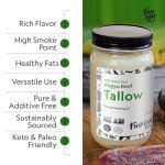 First Light Farms Wagyu Beef Tallow | 100% Grass-Fed & Finished, 14oz Glass Jar | Healthy Cooking Oil, Gluten-Free & Dairy-Free, Perfect for Keto, Whole30, and Carvinore Diet