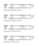 Clear Creek 100 LB Lentil Bundle: Beluga Lentils, Gold Lentils, Green Lentils, Red Lentils in 25 LB Buckets