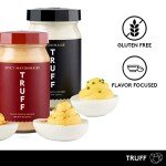 TRUFF Mayo, Gourmet Mayonnaise made with Black Winter Truffles, Sunflower Oil, Cage-Free Eggs | Heat and Umami for Savory Spreads, Salads, Non-GMO, Gluten Free | Original and Spicy Flavor with Premium Box - Bundle of 2