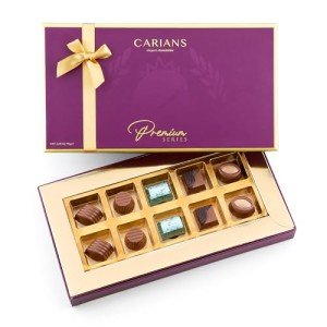 CARIANS Chocolate Gourmet Truffles Box, Belgium Chocolate Limited Edition, Chocolate Gift, Gourmet Chocolate Basket, Assortment of Milk, Dark, White Chocolate, Chritmas, Holiday, Thanksgiving Gifts