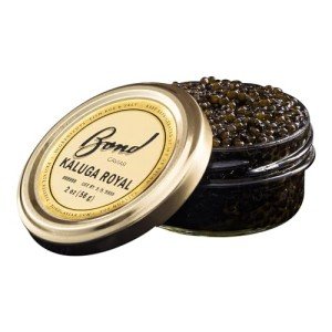 Kaluga Caviar, Black Caviar Eggs for Blinis - Fish Caviar Delight - Premium Beluga Caviar Food Experience, Malossol Fish Roe with Sea Salt, Smooth Flavor - 2 ounce (56g) Glass Jar