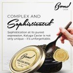 Kaluga Caviar, Black Caviar Eggs for Blinis - Fish Caviar Delight - Premium Beluga Caviar Food Experience, Malossol Fish Roe with Sea Salt, Smooth Flavor - 2 ounce (56g) Glass Jar