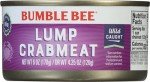 Bumble Bee Lump Crab Meat, 6 oz Can - 16g Protein & 1g Carb Per Serving - Wild Caught, Small Chunks, Drain Before Use