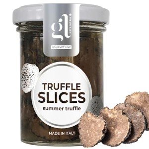 Truffle Slices, Black Summer Truffle Carpaccio, (85 gr) (2.99 oz), Preserved, Thinly Sliced Delicacy of Italy, GL Truffle Gourmet Line, Product of Italy