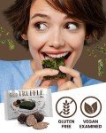 GOTBanchan Truffle GIM: Korean Snacks Black Truffle Premium Roasted Seaweed | Asian Food Low Carb Snack Nori Sheets for Sushi, Gimbap & Musubi | Organic Snacks Dried Seaweed Nori Sheets (Box of 10)